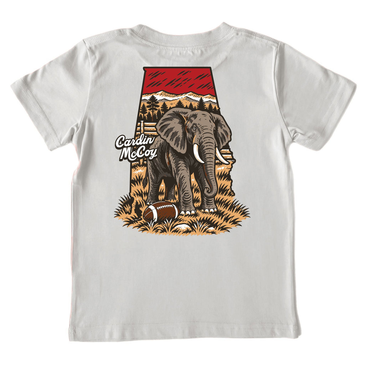 Kids' Tide Football Short-Sleeve Tee Short Sleeve T-Shirt Cardin McCoy Ice Gray XXS (2/3) Pocket