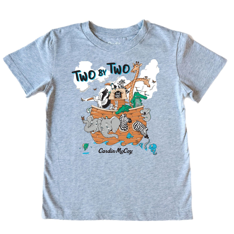 Kids' Two By Two Front Short-Sleeve Tee Short Sleeve T-Shirt Cardin McCoy Heather Gray XXS (2/3) No Pocket