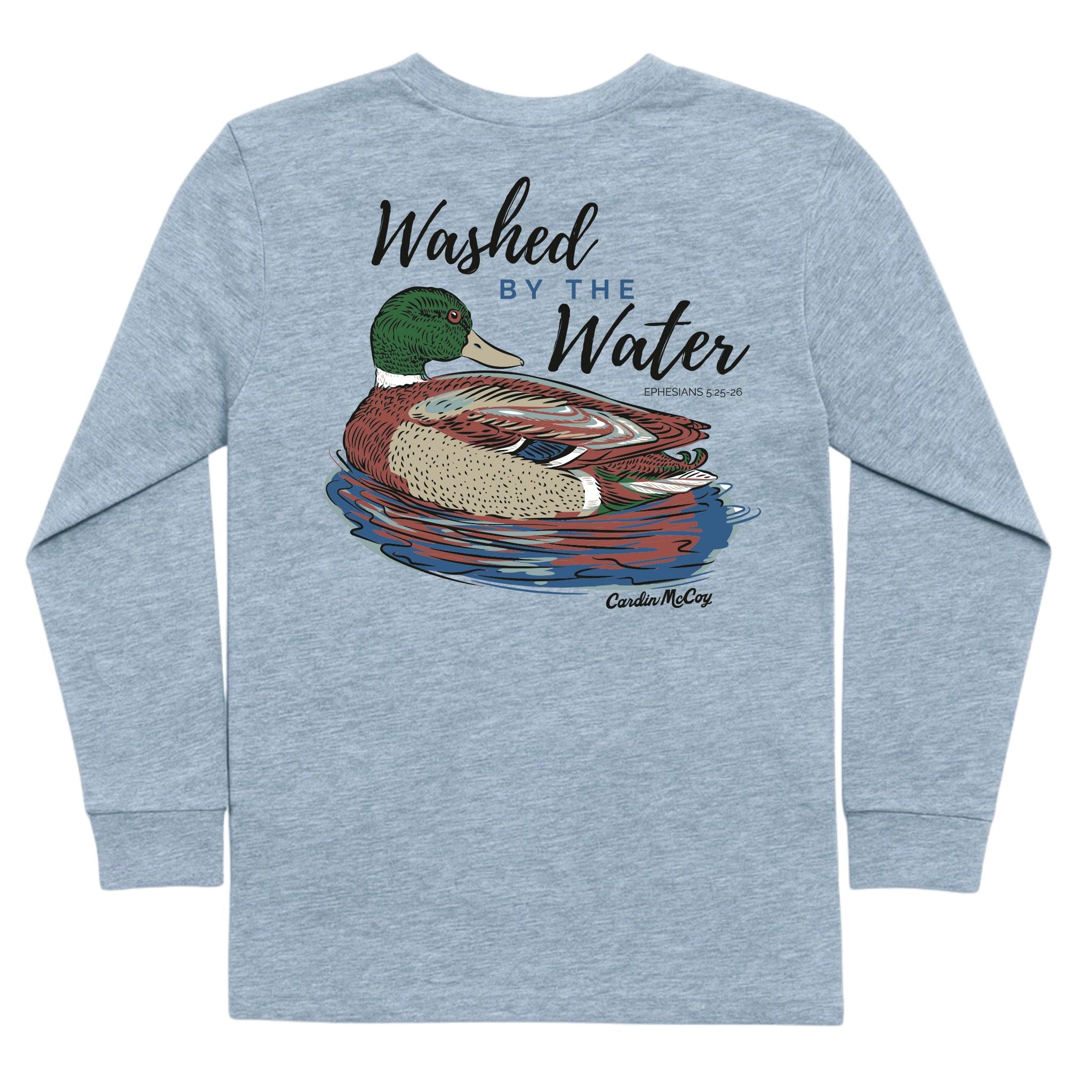 Kids' Washed by the Water Long-Sleeve Tee Long Sleeve T-Shirt Cardin McCoy Heather Gray XXS (2/3) Pocket