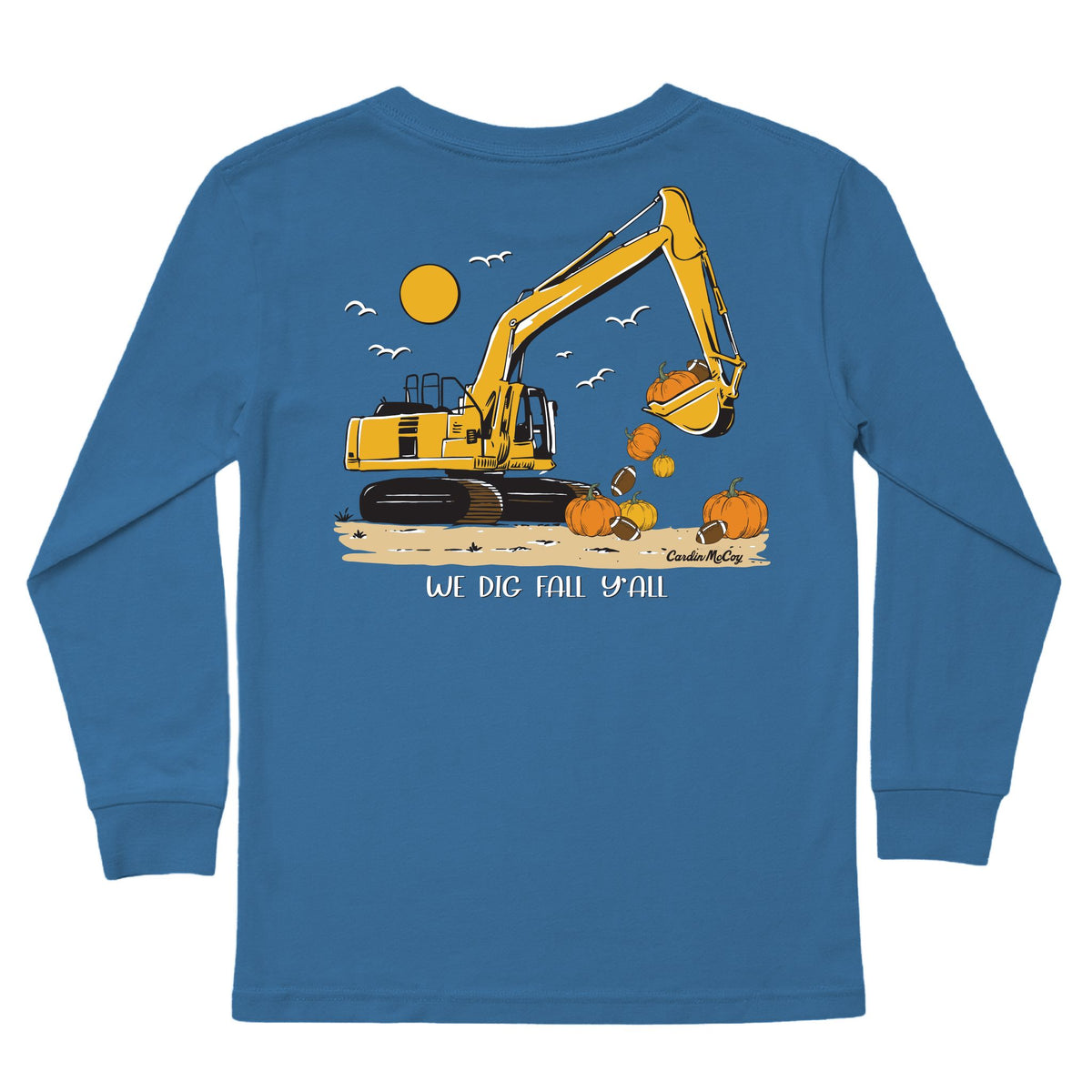 Kids' We Dig Fall Long-Sleeve Tee Long Sleeve T-Shirt Cardin McCoy Blue XXS (2/3) Pocket