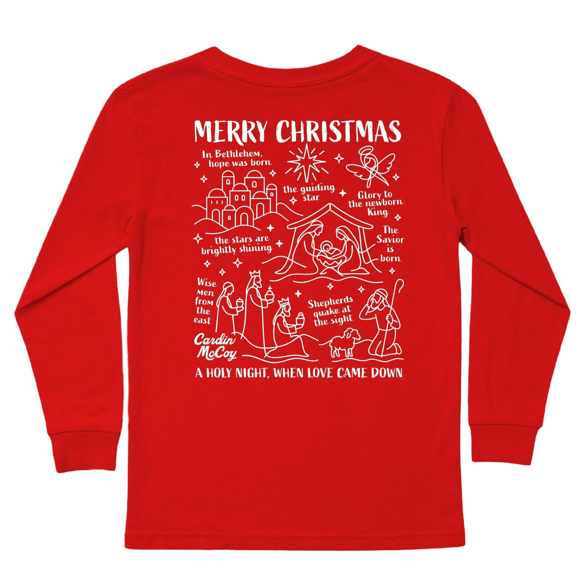 Kids' When Love Came Down Long-Sleeve Tee Long Sleeve T-Shirt Cardin McCoy Red XXS (2/3) Pocket