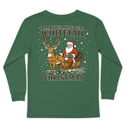 Kids' Whitetail Christmas Long-Sleeve Tee Long Sleeve T-Shirt Cardin McCoy Dark Olive XXS (2/3) Pocket