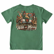 Kids' Wild and Merry Short-Sleeve Tee Short Sleeve T-Shirt Cardin McCoy Dark Olive XXS (2/3) Pocket