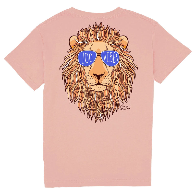 Kids' Zoo Vibes Short Sleeve Pocket Tee Short Sleeve T-Shirt Cardin McCoy Rose Tan XXS (2/3) 