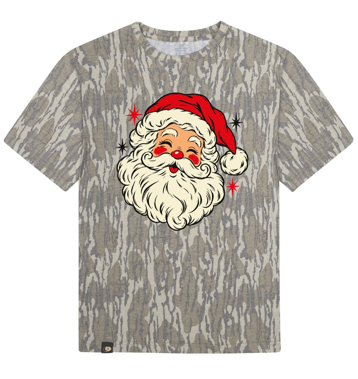 Youth Santa Mossy Oak Bottomland Washed Out Short-Sleeve Tee