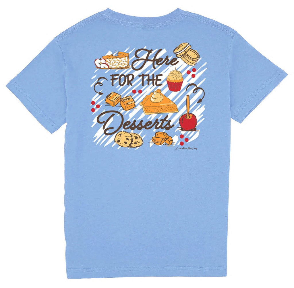 Kids' Here for the Desserts Short Sleeve Pocket Tee Short Sleeve T-Shirt Cardin McCoy Carolina Blue XXS (2/3) 