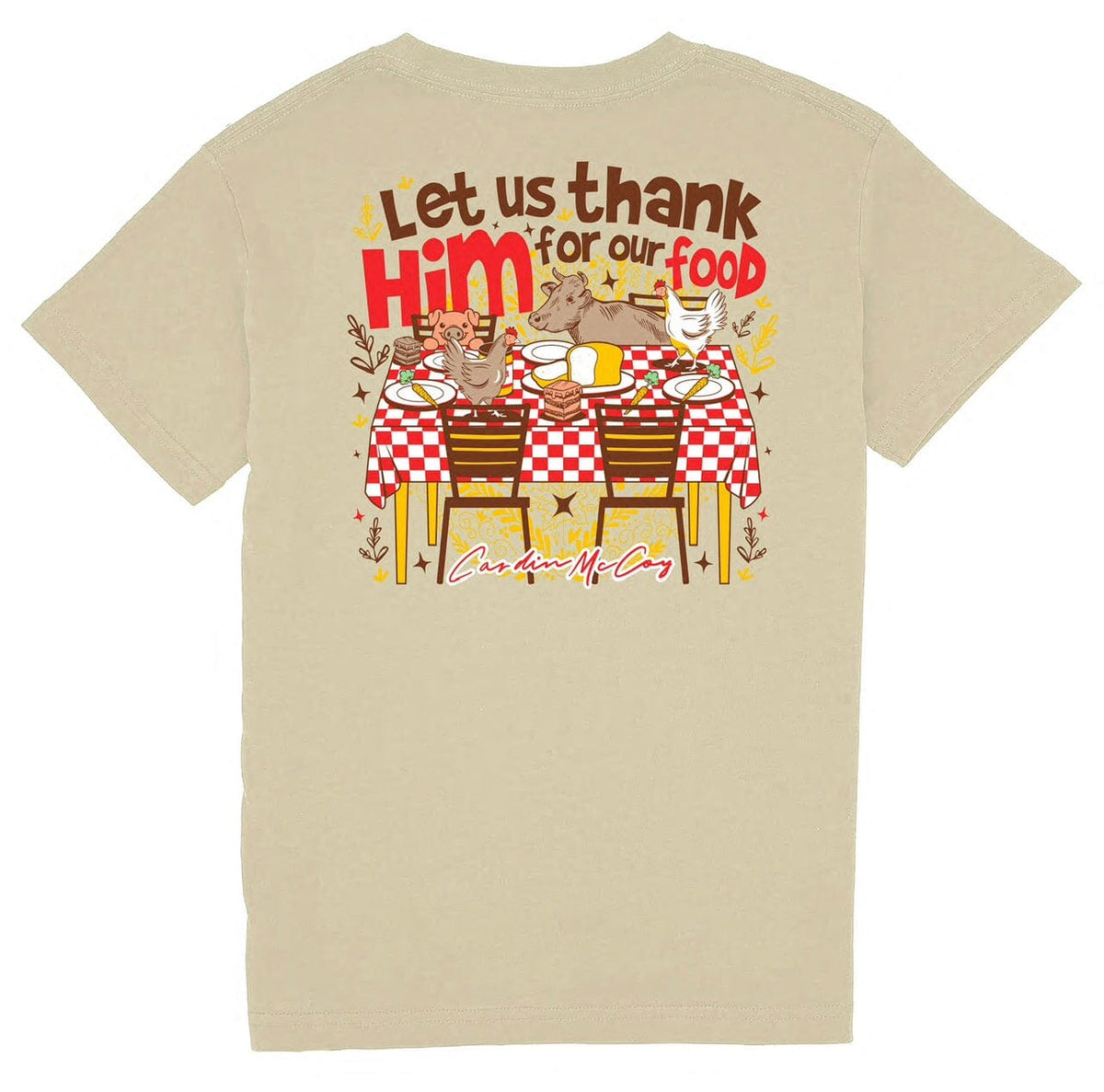 Kids' Let Us Thank Him Short Sleeve Pocket Tee Short Sleeve T-Shirt Cardin McCoy Tan XXS (2/3) 