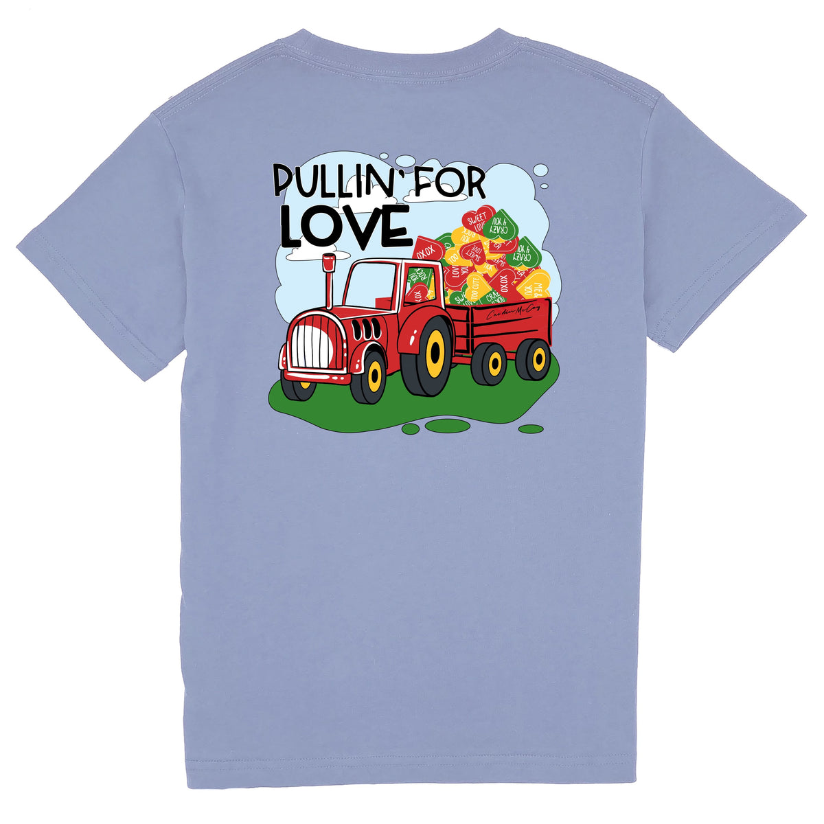 Kids' Pulling For Love Short Sleeve Tee Short Sleeve T-Shirt Cardin McCoy XXS (2/3) Washed Denim 