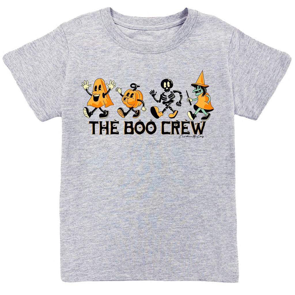 Kids' The Boo Crew Front Design Short Sleeve Tee Short Sleeve T-Shirt Cardin McCoy Heather Gray XXS (2/3) 