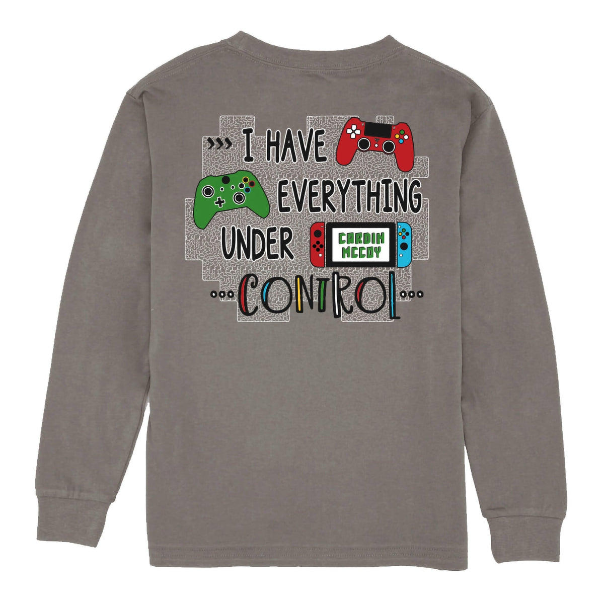 Kids' Under Control Long Sleeve Tee Long Sleeve T-Shirt Cardin McCoy Anchor Gray XXS (2/3) 