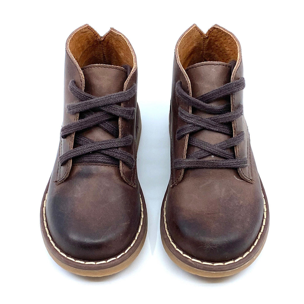PREORDER Kids' Camden Lace-Up Boot Chocolate Footwear Cardin McCoy 